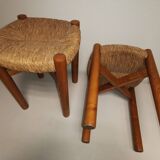 Pair of vintage stools called Méribel by Charlotte PERRIAND