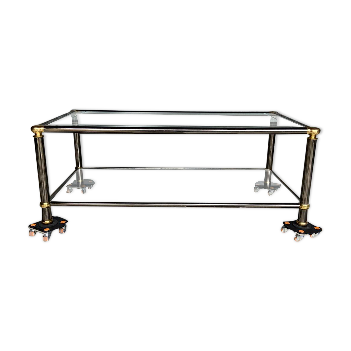 Vintage glass coffee table