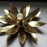 Vintage lotus flower wall lamp