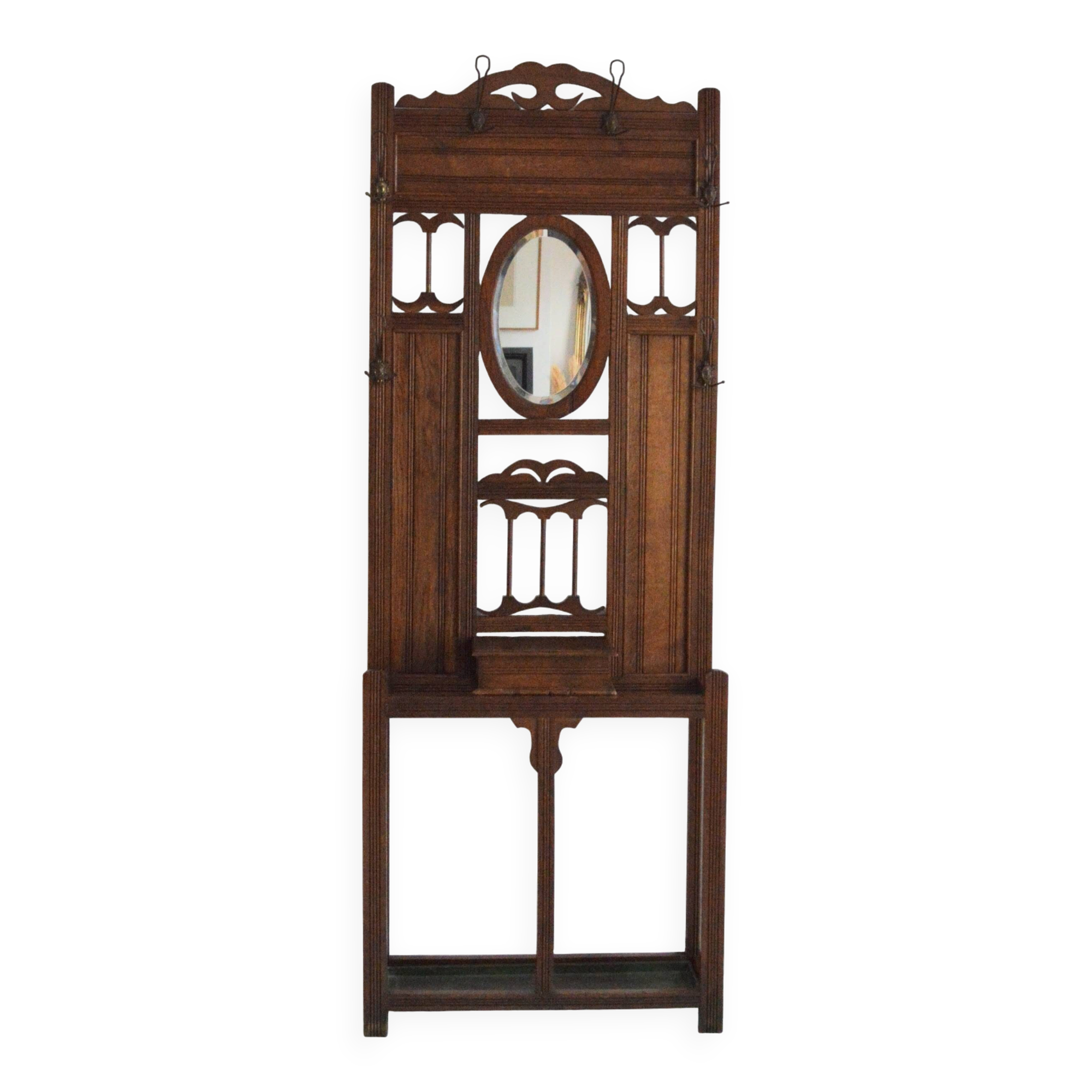 Vintage 1930s Art Deco Entrance Cloakroom / Coat Rack