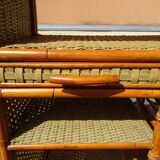 Vintage rattan bar cabinet from the 60s/70s
