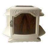 Art Deco bedside table from the 1930s - Wood with inlaid top