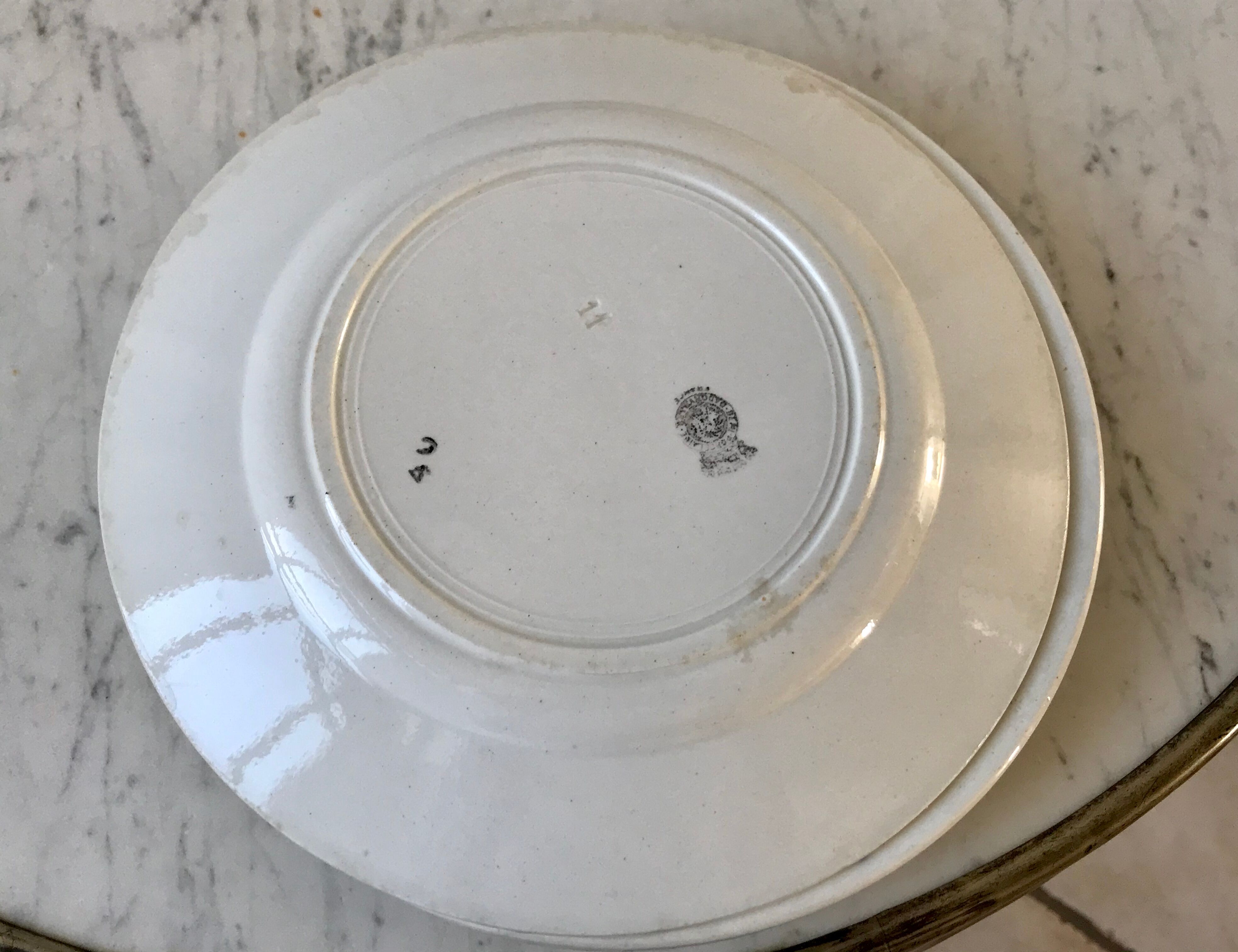 Set of 4 dessert plates Badonviller 50s