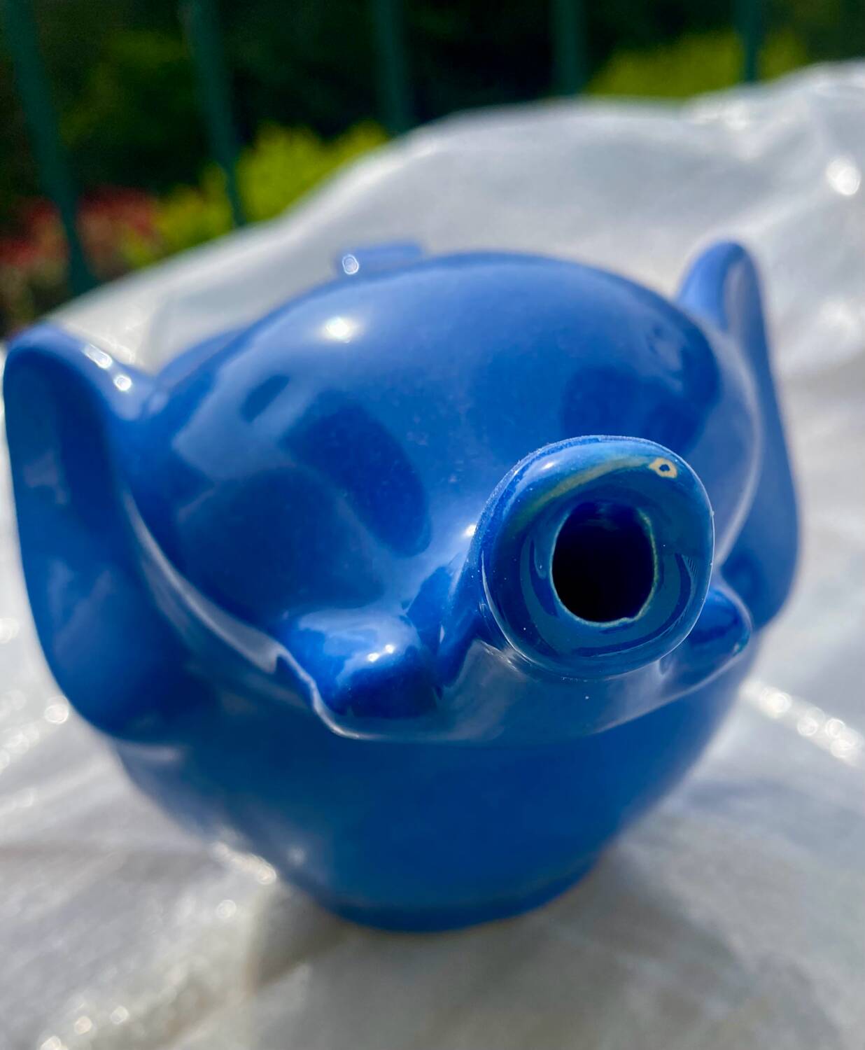 Theiere éléphant bleue vintage