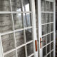 Double old wooden glass door