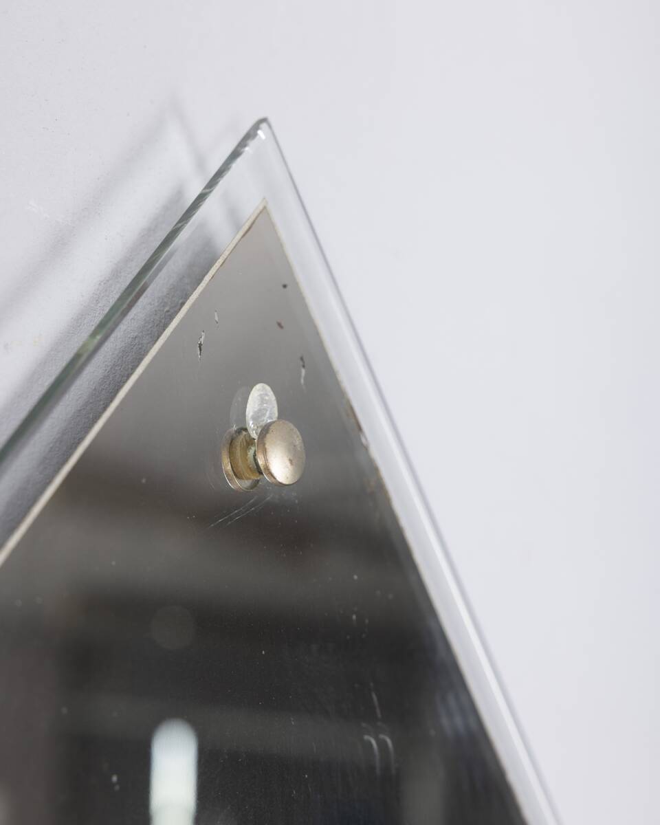 Vintage 1960s Italian-design glass teardrop wall mirror