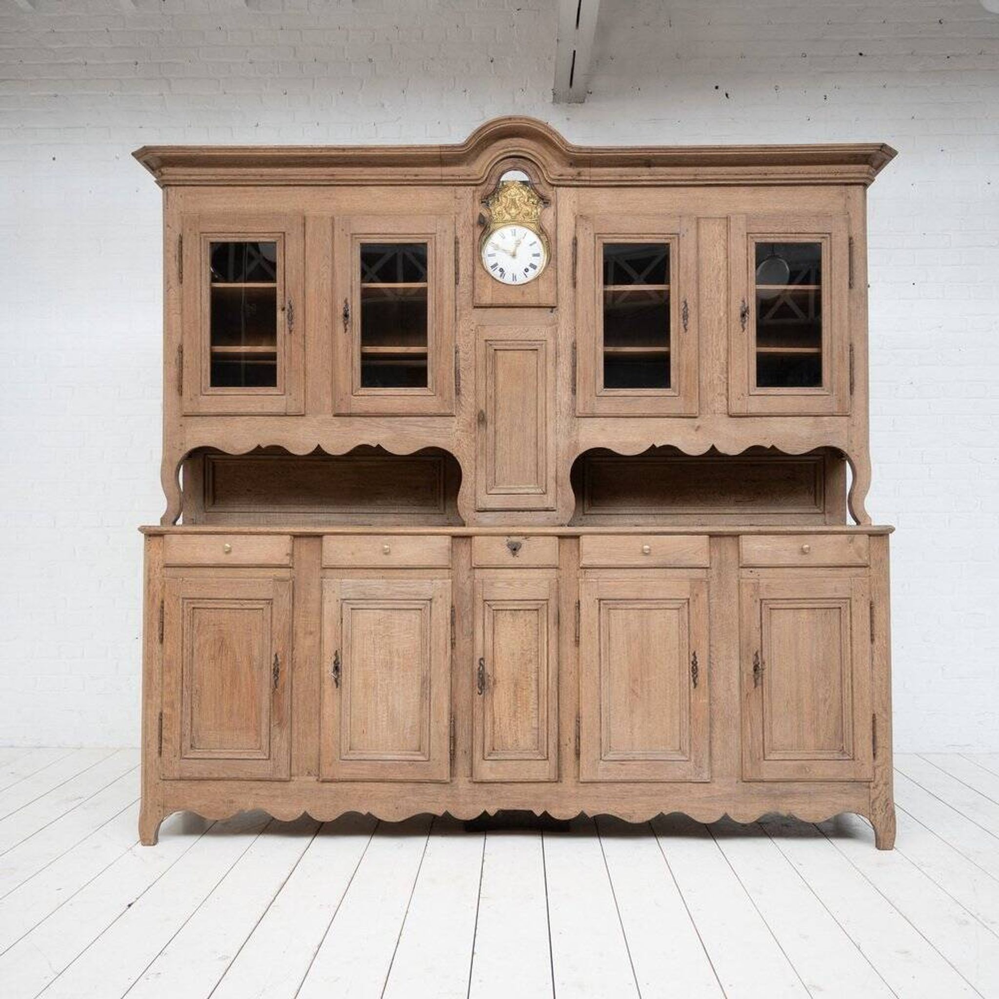 Large Oak 2-Part Buffet, France, 1780s