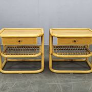Pair of bamboo bedside tables by Kenneth Bergenblad for DUX, 1960s