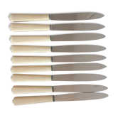 12 couteaux en bakélite blanc, 1960