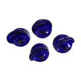 Set of 4 dark blue Kartell coat hooks, Olaf von Bohr Space Age, Italian Design