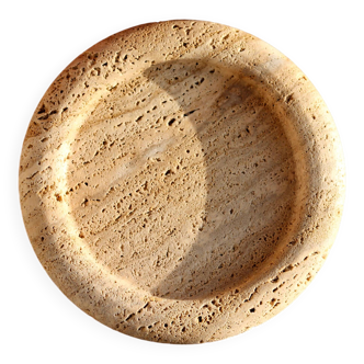 Cecilia – Travertine Round Tray  | W20cm H 2cm