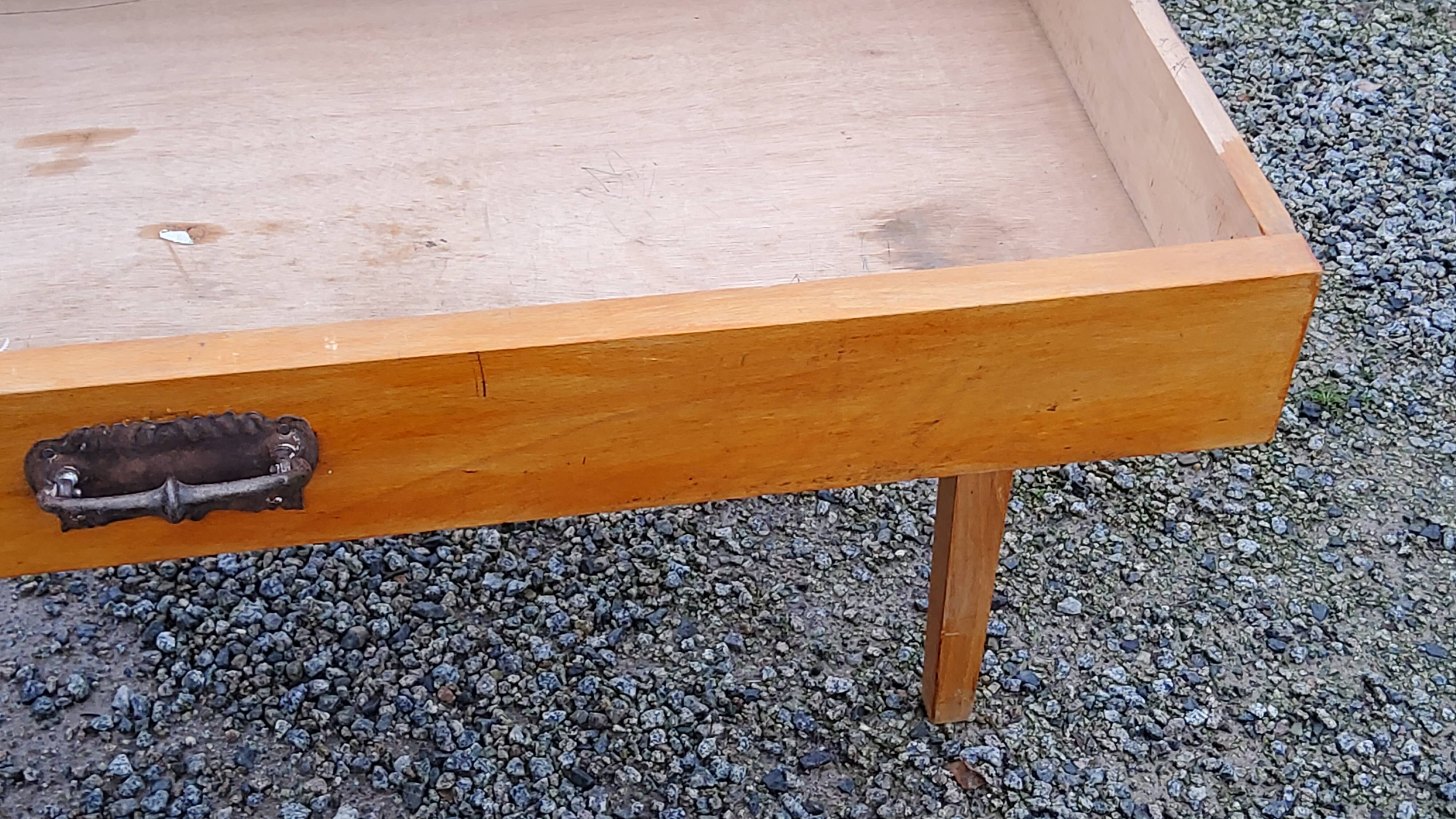 Writing table oak desk feet bobbins from the 50s