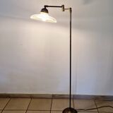 Articulated brass floor/reading lamp, 1970s