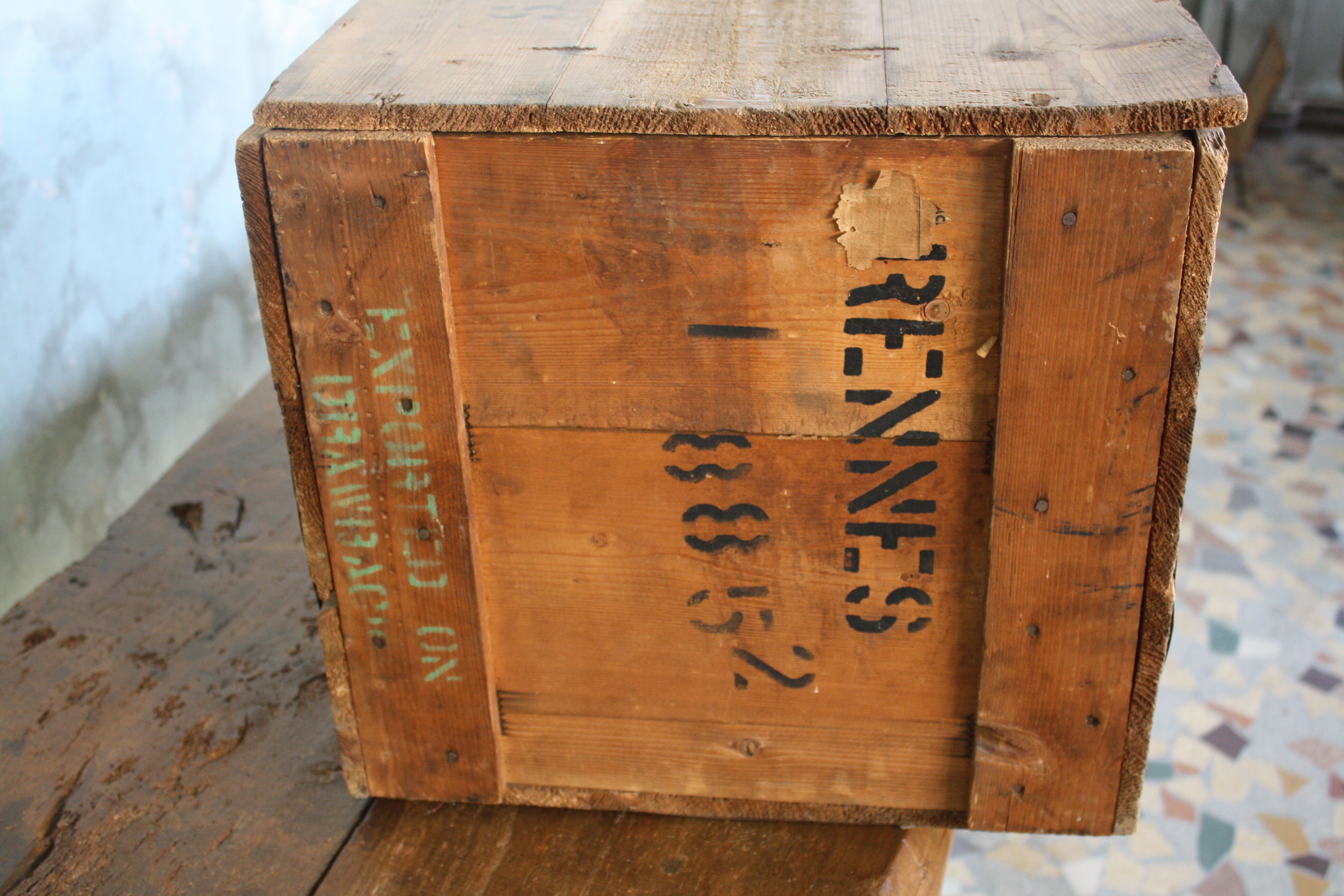 Caisse en bois 1950