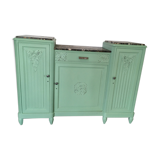 Old art deco green mint buffet