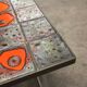 Seventies iron and ceramic coffee table