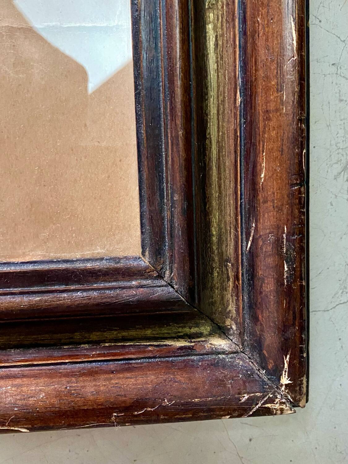 Antique wooden mirror