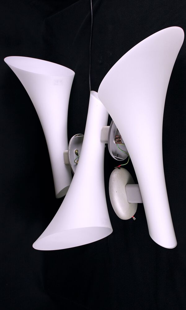 Appliques en verre murano blanc pour ''murano due'' par Carlo Nason Italie