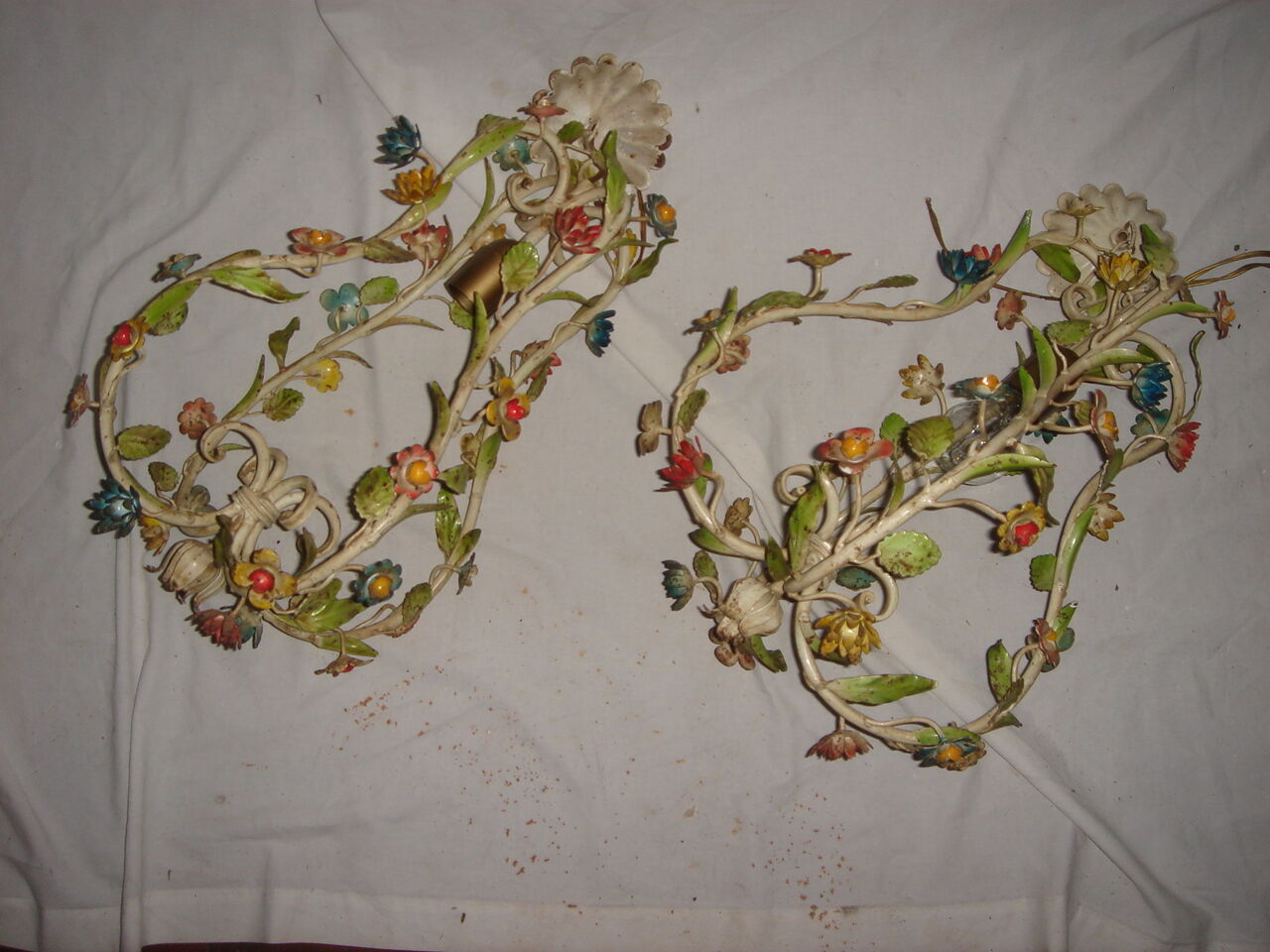 Painted metal chandelier Maison Firenze, Italy, 1970