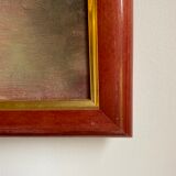 Ancient painting, still life in the cosmos , signed and dated 1991.
