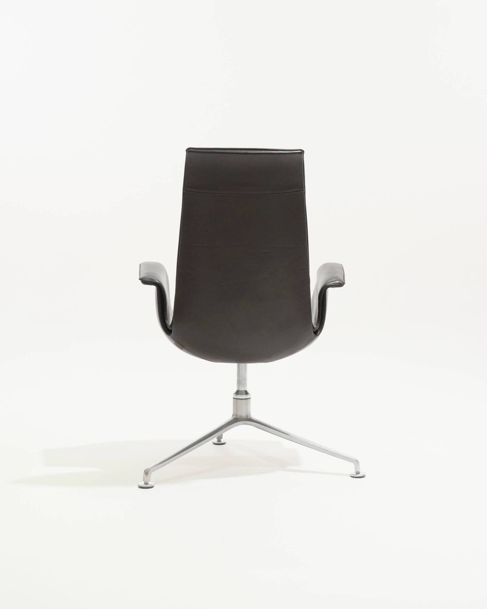 Fauteuil en cuir fk 6725, knoll, fabricius & kastholmon, 1960s