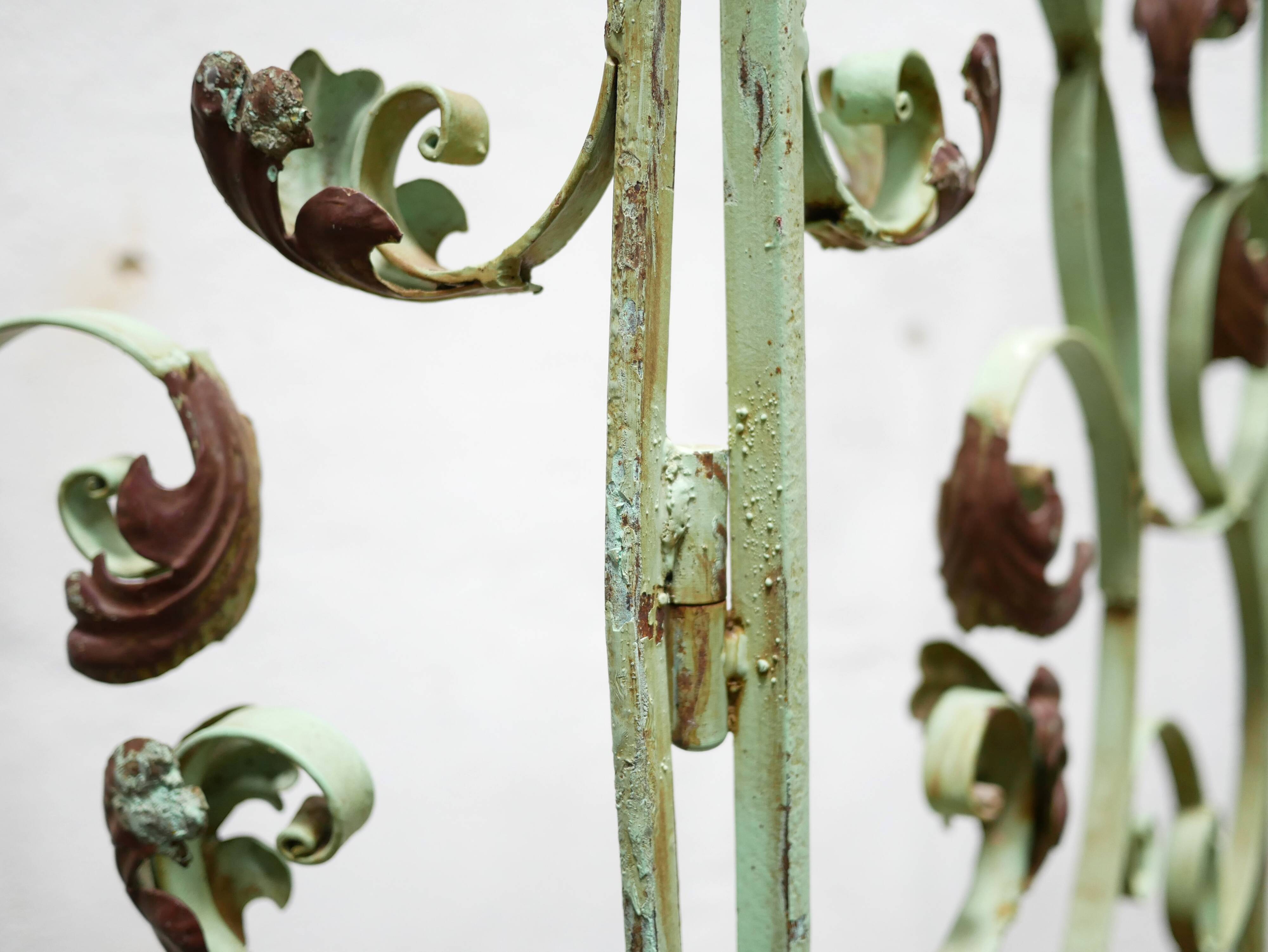 Antique art deco wrought iron screen