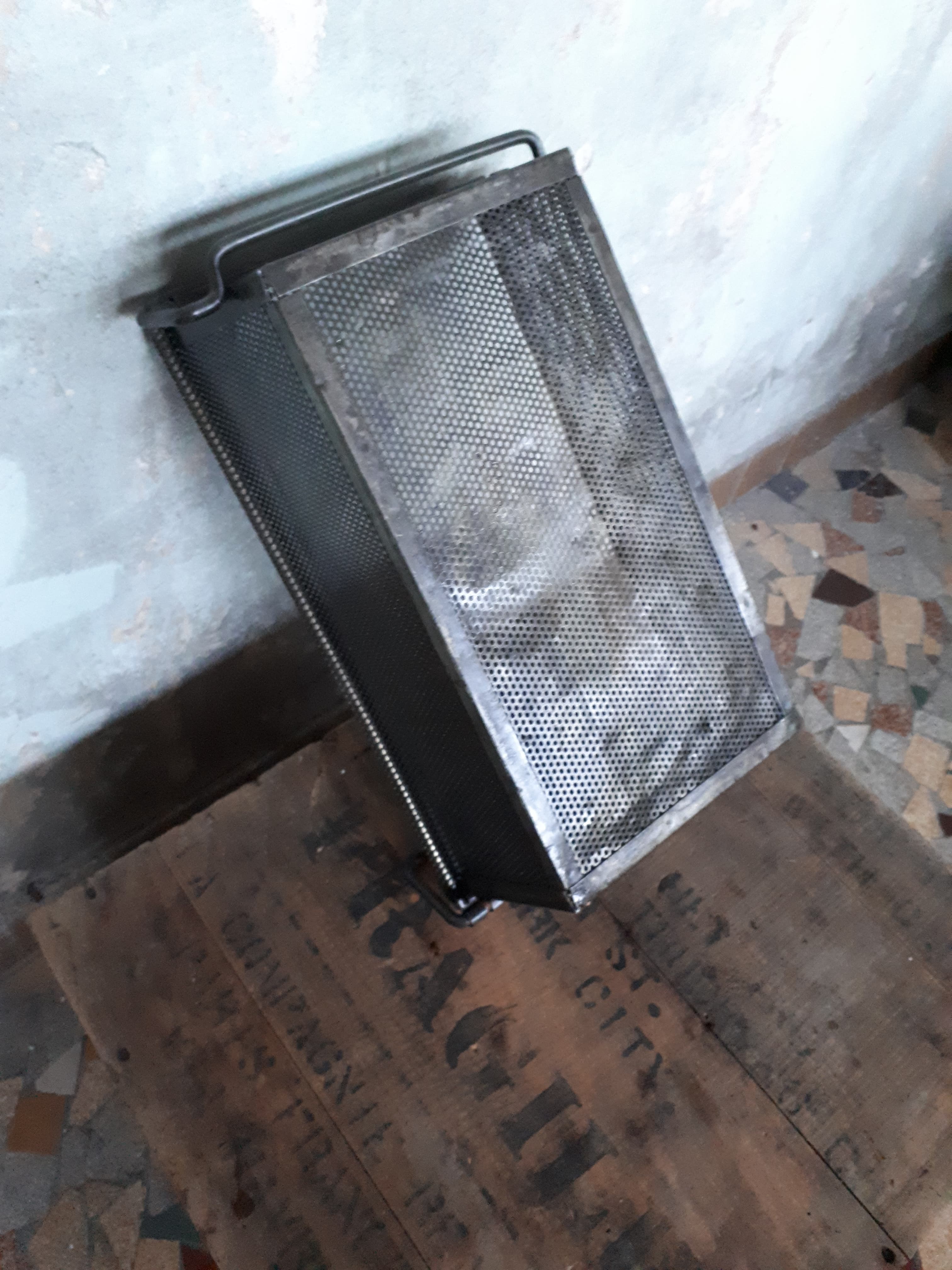 Perforated metal industrial locker