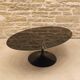 Oval tulip coffee table in Marquina marble, design Eero Saarinen for Knoll