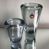 Holmegaard set of 2 blue vases by Per Lutken
