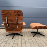 Vitra Eames Lounge Chair XL + Ottoman, Cognac leather & Santos Rosewood
