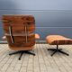 Vitra Eames Lounge Chair XL + Ottoman, Cognac leather & Santos Rosewood