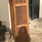 Parisian cabinet with double doors in raw wood