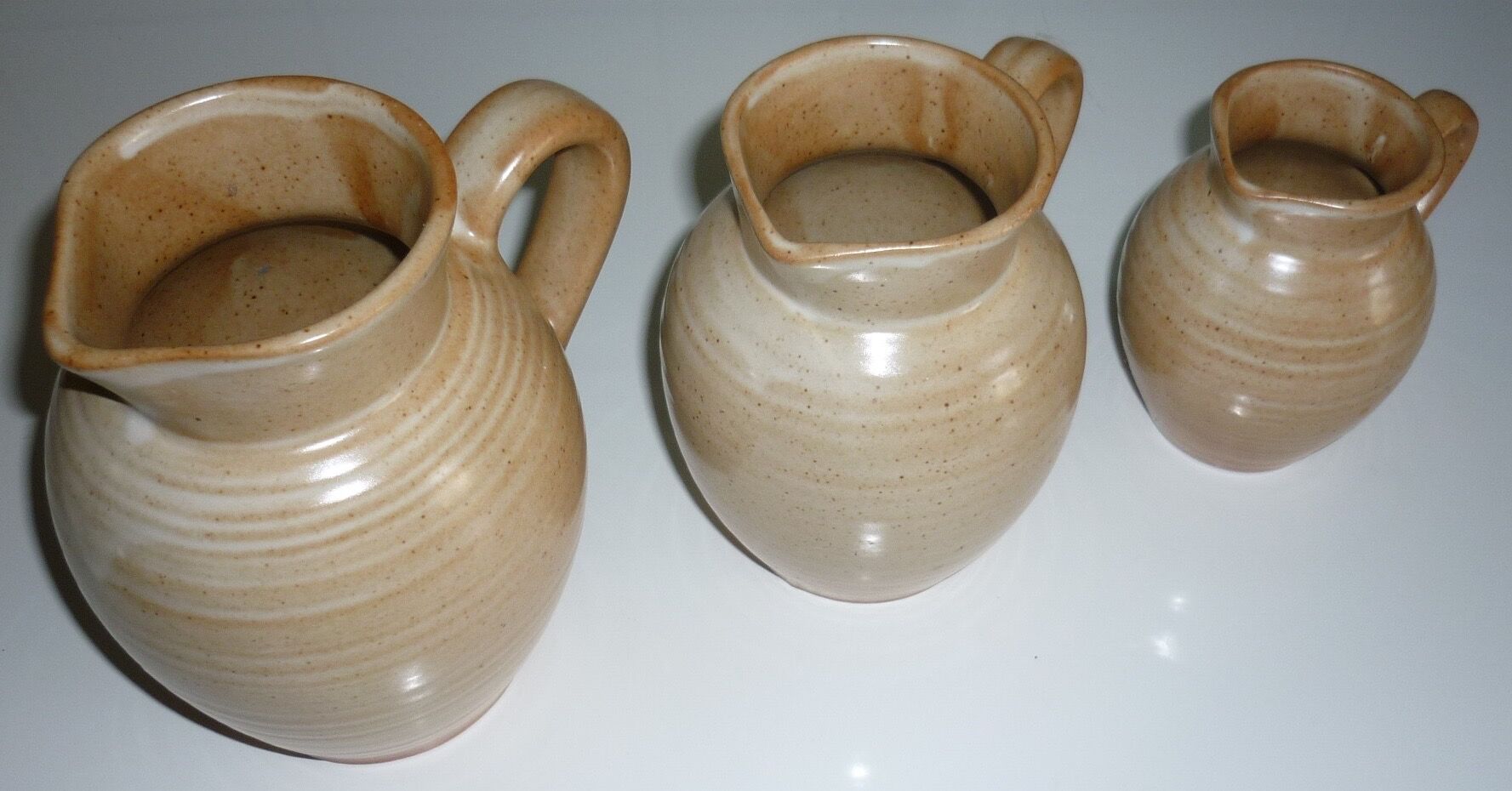 Suite of 3 CNP Village cream or milk jars