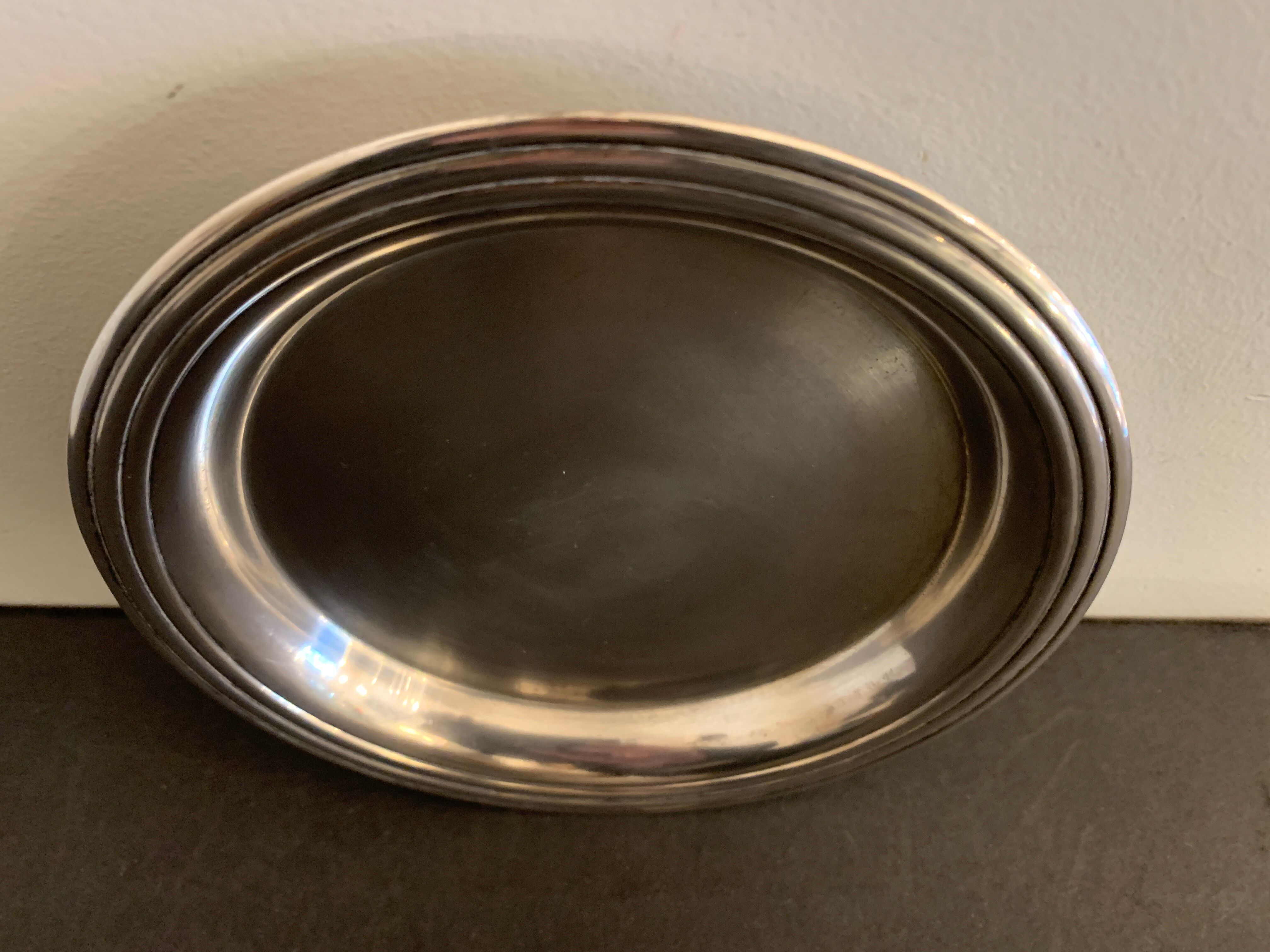 Luc Lanel art deco bottle underwear for Christofle, silver metal ripple model