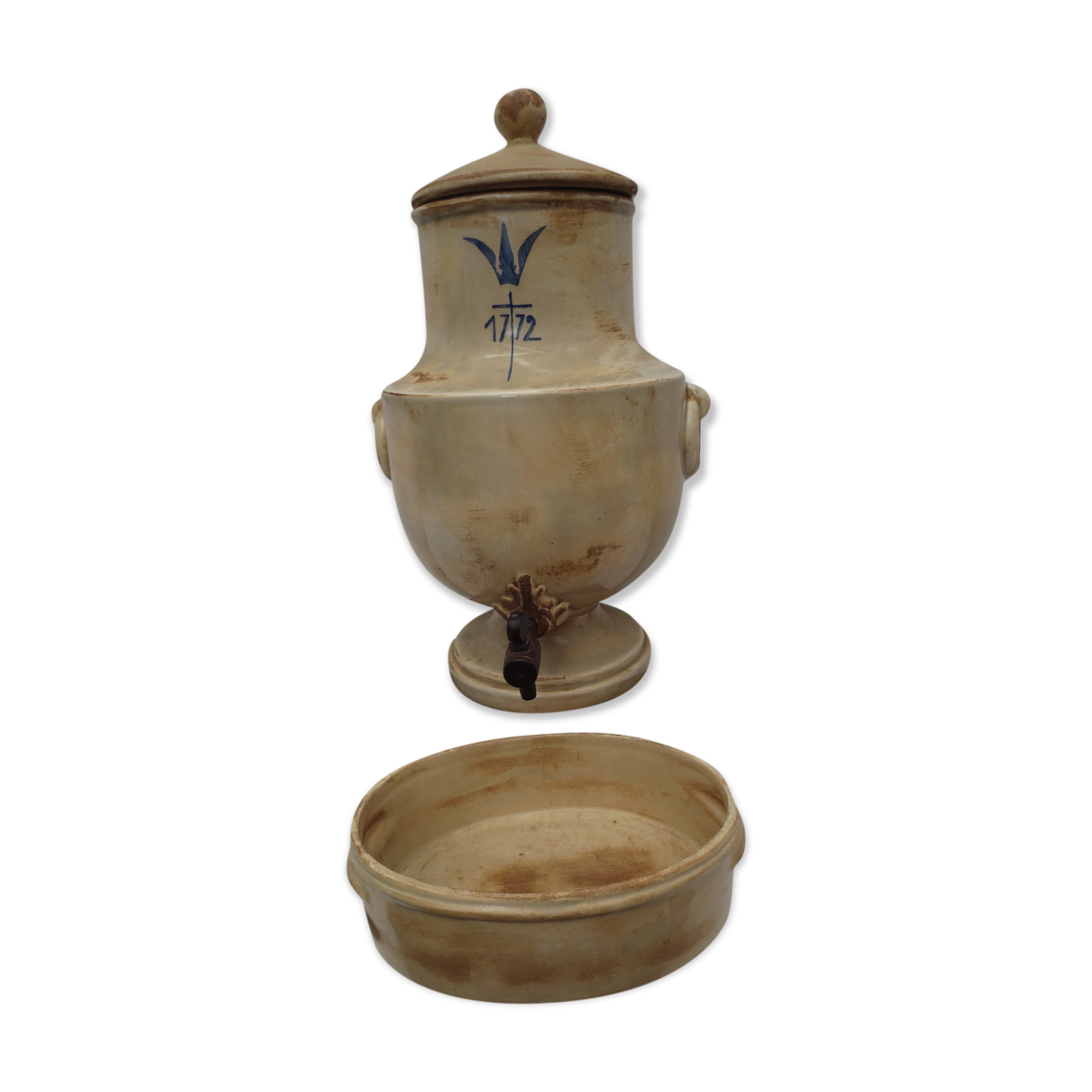 Fontaine à eau et sa cuvette en céramique Selency