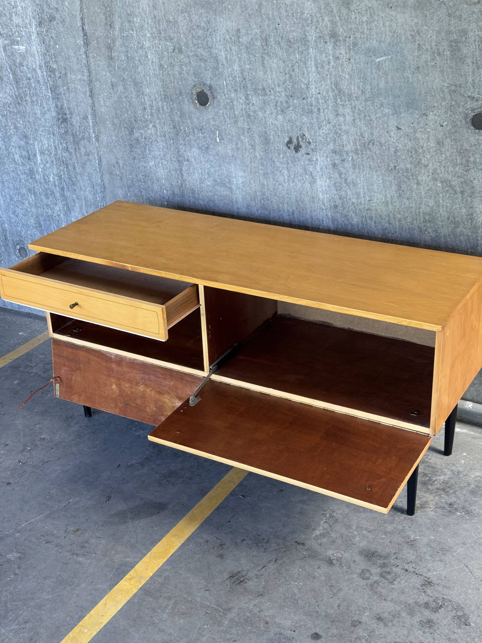 Vintage Pine Laminate Side Cabinet