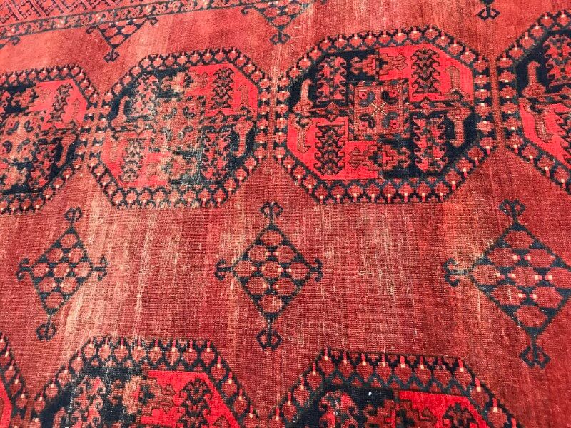 Large carpet former Turkmen afghan handmade 286 X 342 CM