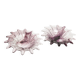 Pair of decorative plates/glasses in light purple vintage glass, Italy, 1960s
