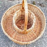 Wicker bottle holder bar basket