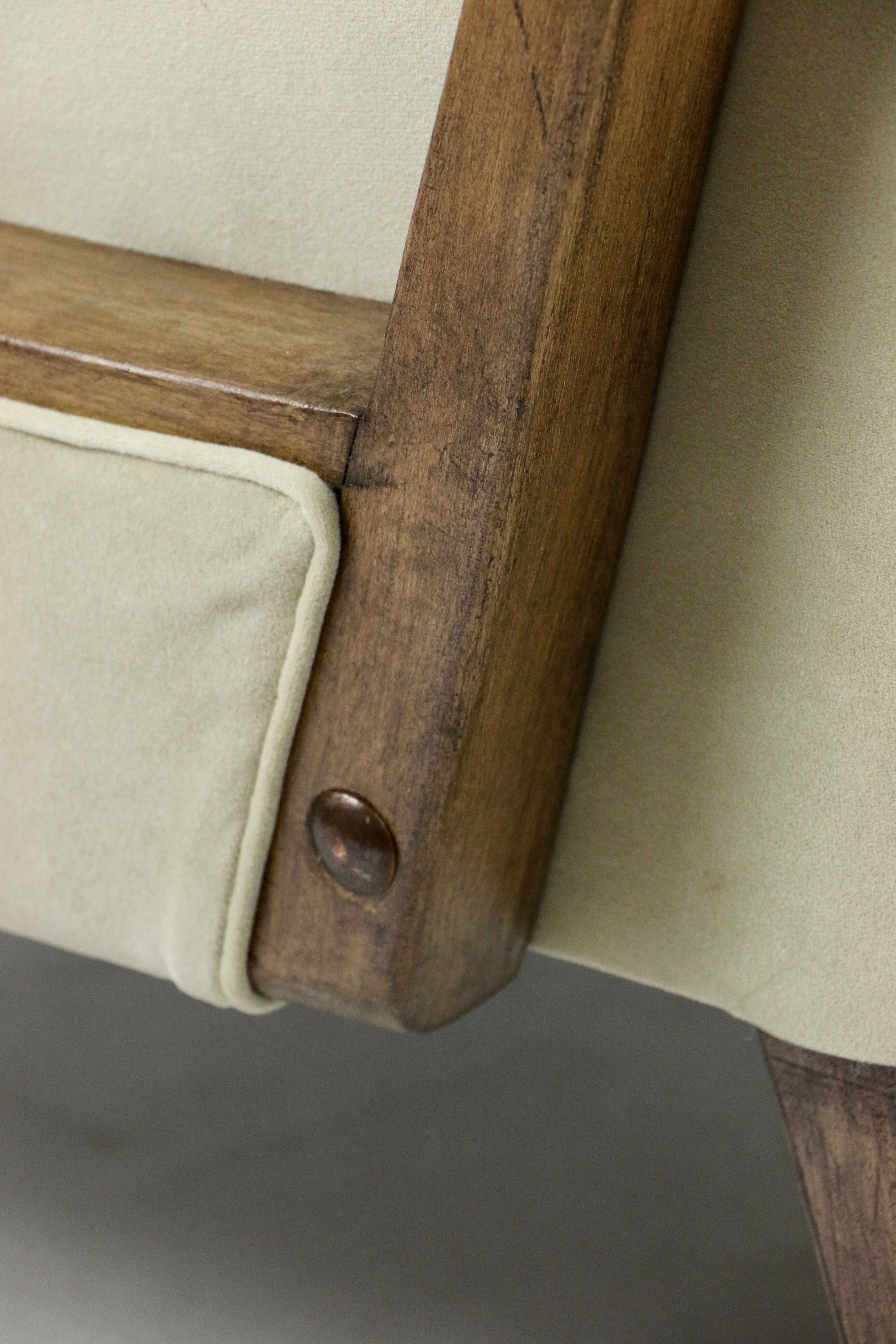 German Art Deco Beige Armchair, 1960s