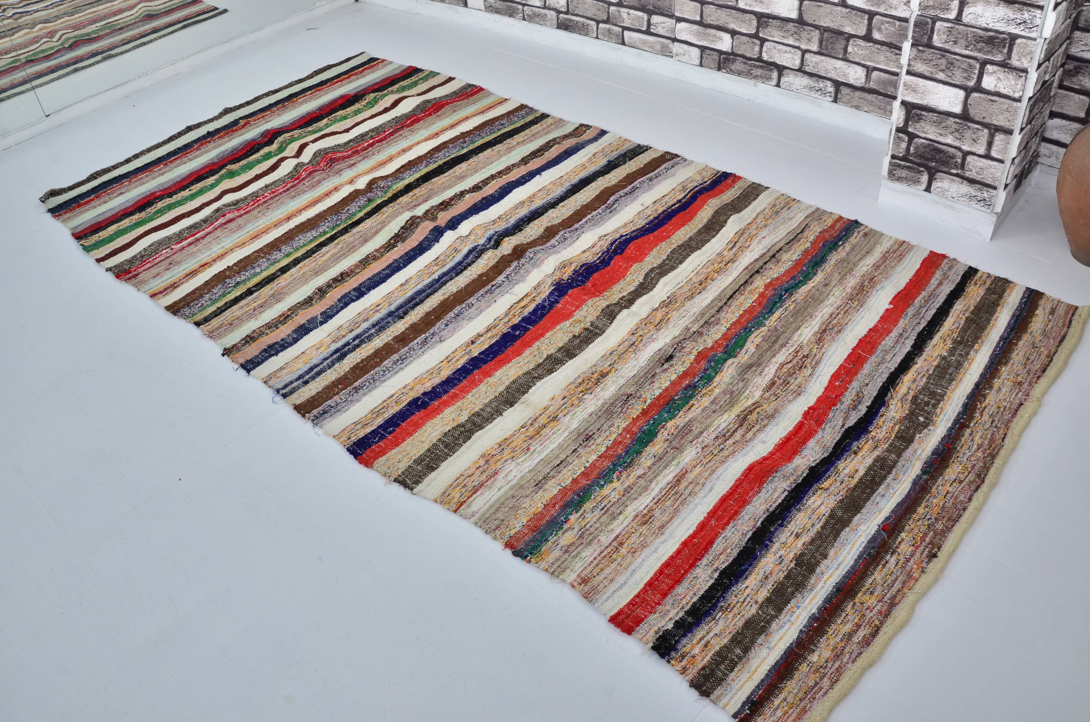 Colorful Vintage Turkish Kilim rug  Sku 3055