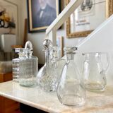 Chiseled crystal carafe