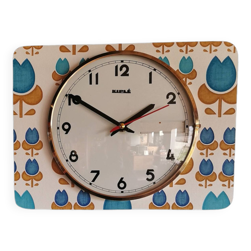 Horloge De Table Vintage Mini Avec Fleurs En émail - Déco Rétro Et Silencieuse Pour Bureau Ou Salon
