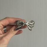 6 silver metal napkin rings