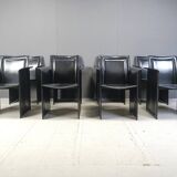 Vintage dining chairs by made in italy, 1970s - set of 8