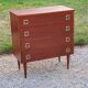 Vintage mahogany chest of drawers from the 60s conical feet 4 drawers