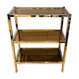 Chrome and smoked glass shelf