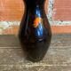 Antique Lacquered Wood Vase Vietnam Koi Carp 3D Vintage