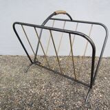 Steel and brass magazine rack
