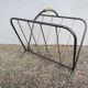 Steel and brass magazine rack